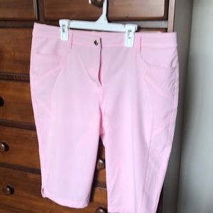 Pink knee length active Bermuda shorts